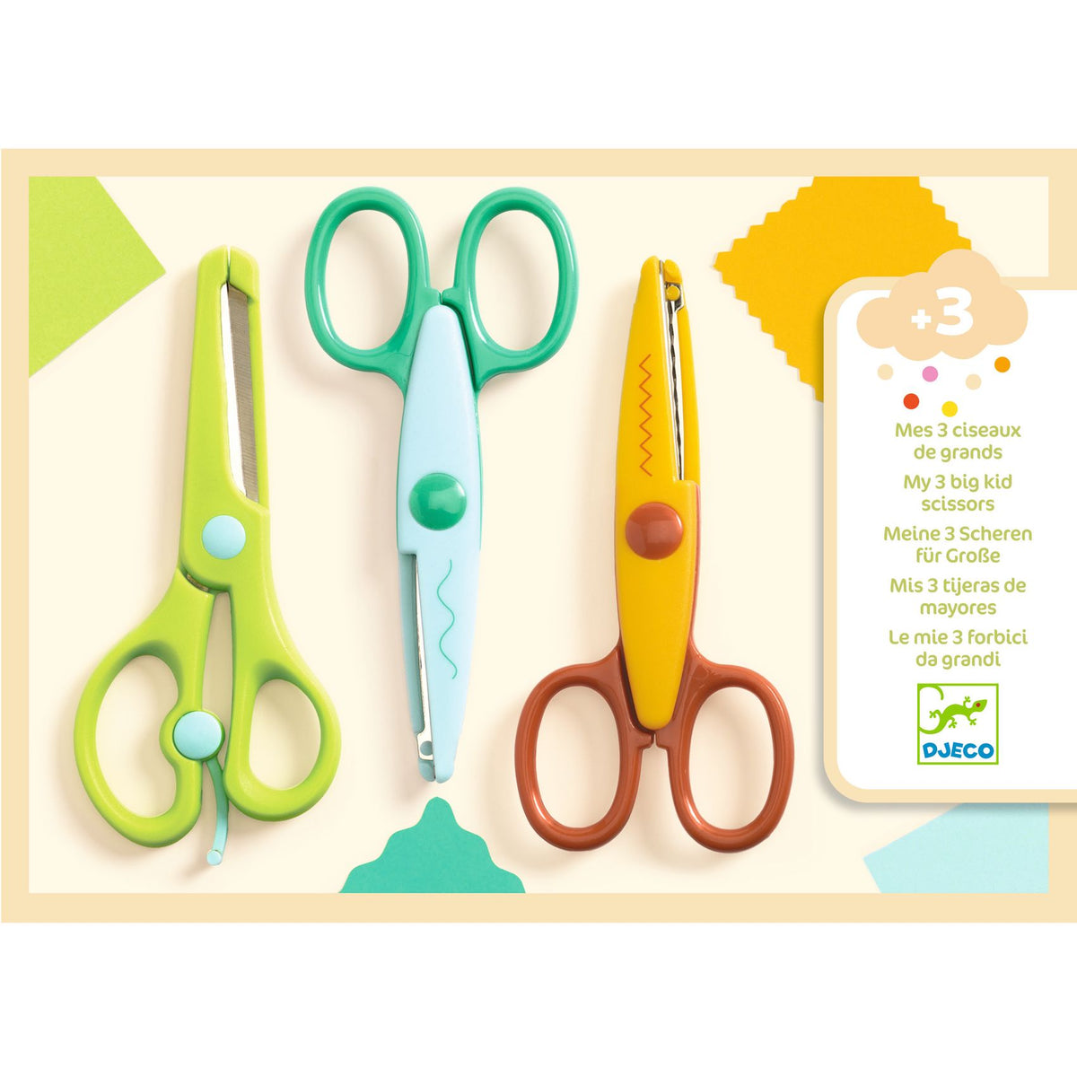 Djeco My 3 Big Craft Scissors Set for Children