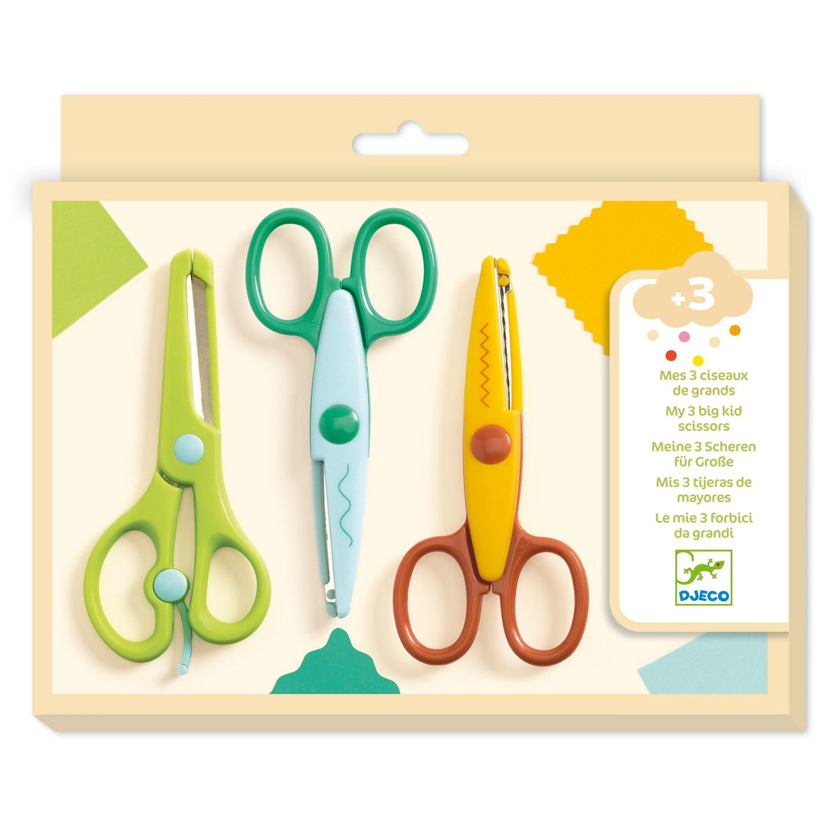 Djeco My 3 Big Craft Scissors Set for Children
