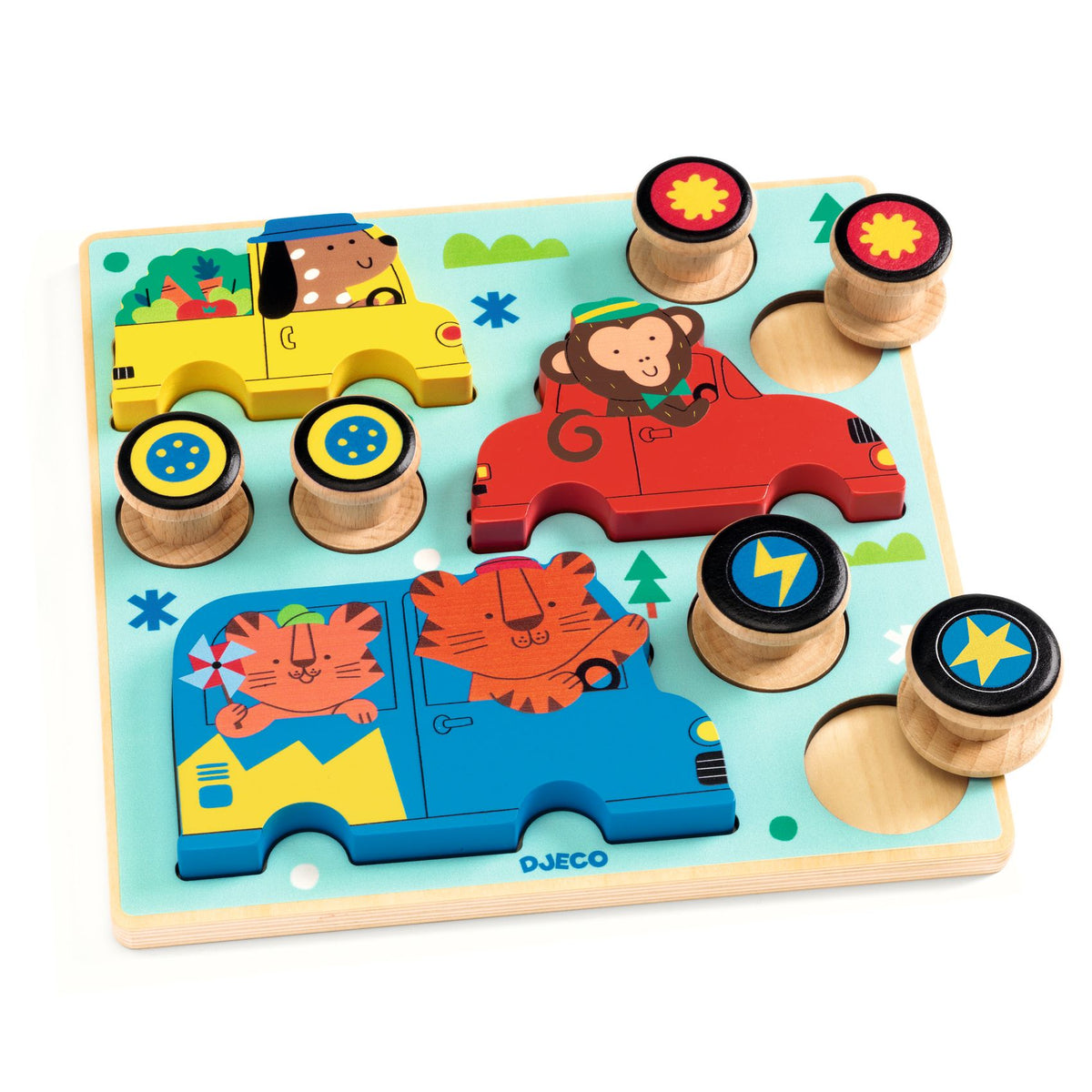 Djeco Wooden Puzzle -Puzz & Roll Colour