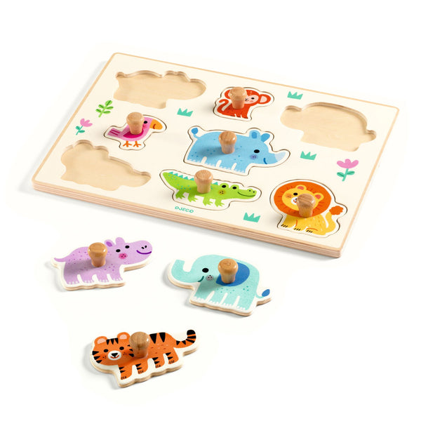 Djeco Hippo'n'Co Peg Puzzle