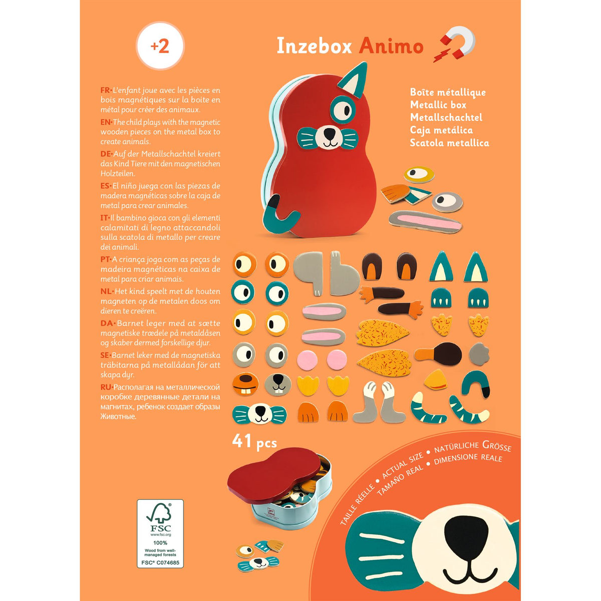 Djeco Wooden Magnetic Animo