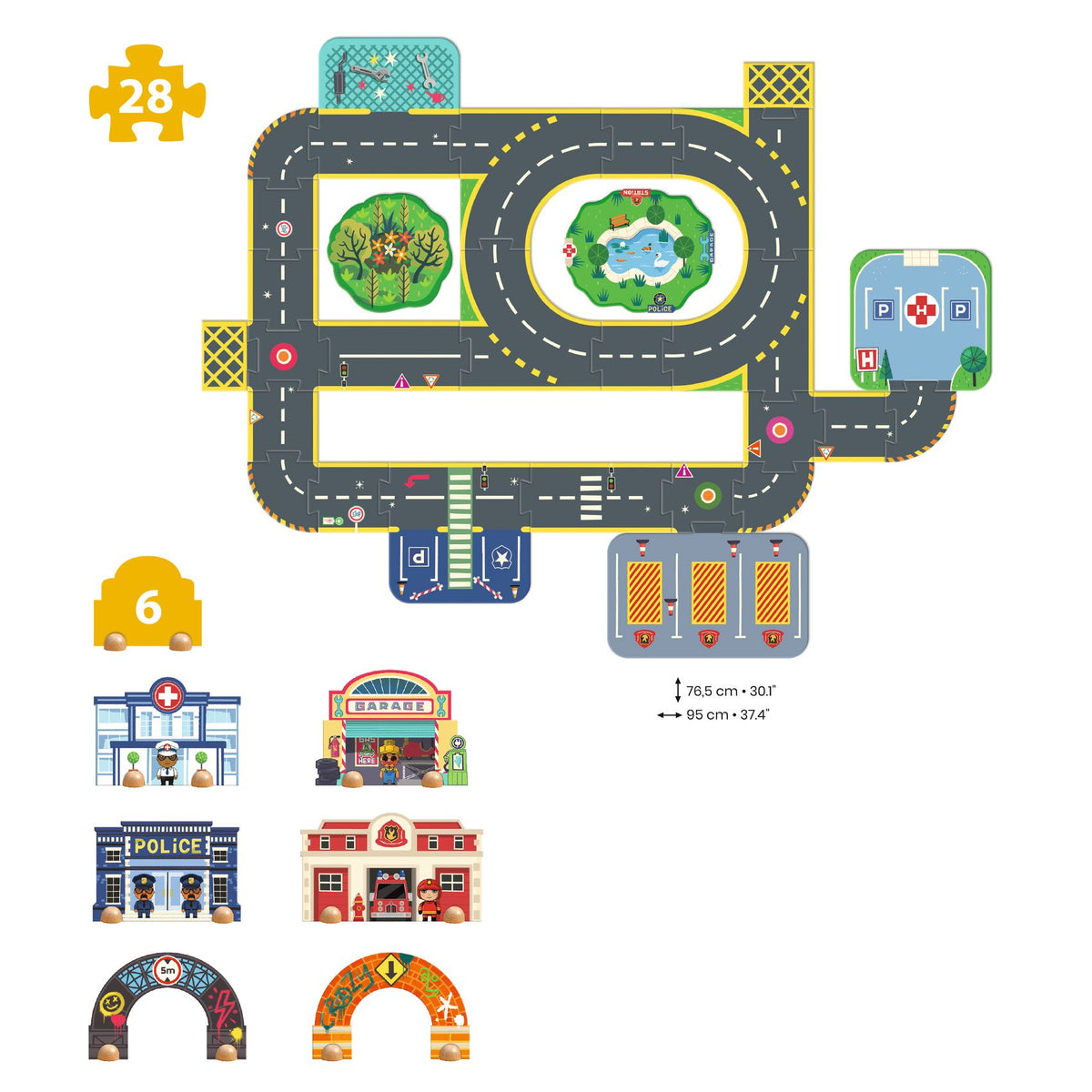 Djeco Crazy Motors - Giant City Circuit