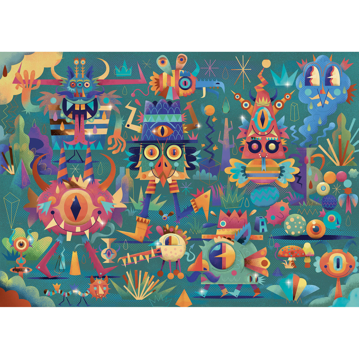 Djeco Wizzy Puzzle - Monster Party 50pcs