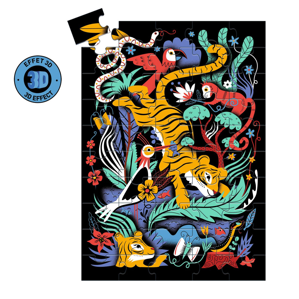 Djeco Wizzy Puzzle - The Tiger Leap 50pcs