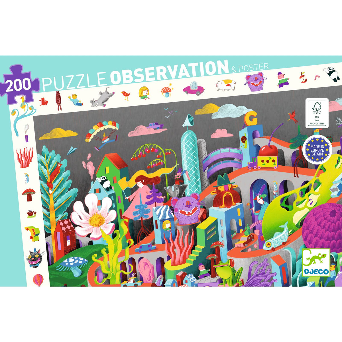 Djeco Crazy Town Observation Puzzle - 200pcs