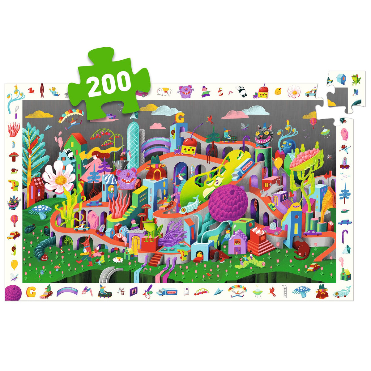 Djeco Crazy Town Observation Puzzle - 200pcs