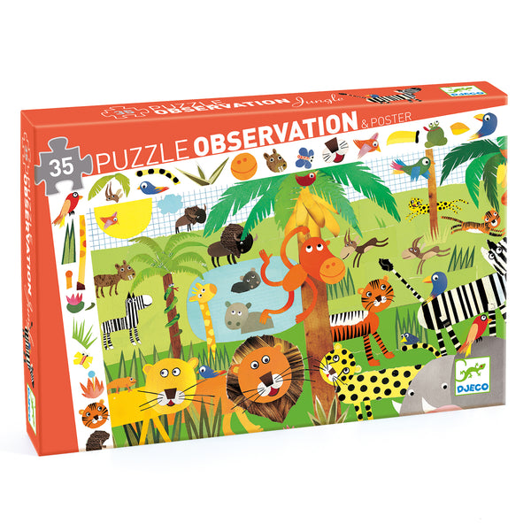 Djeco Observation Puzzle The Jungle - 35 pcs