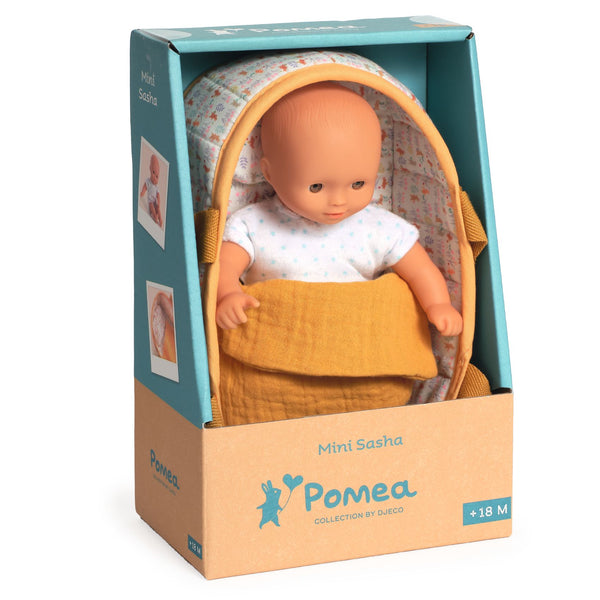 Pomea Dolls Mini Sasha (with Moses Basket)
