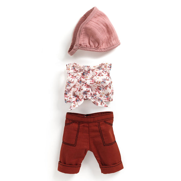 Lovely Pomea Poupee Doll Outift- Burgandy