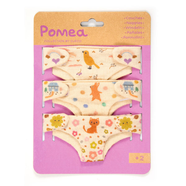 Pomea Doll 3 Nappies Set