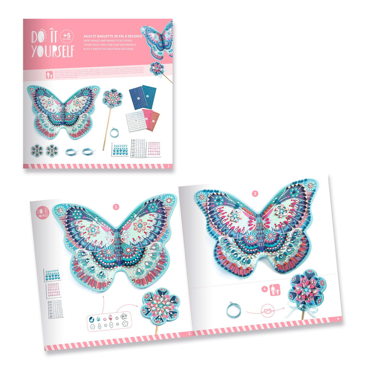 Djeco DIY - Like a Fairy, Wand & Wings Craft Set