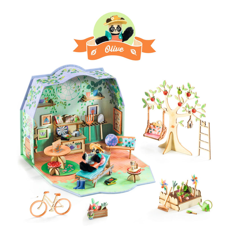Djeco Mini Maison DIY - Mi House - Olive