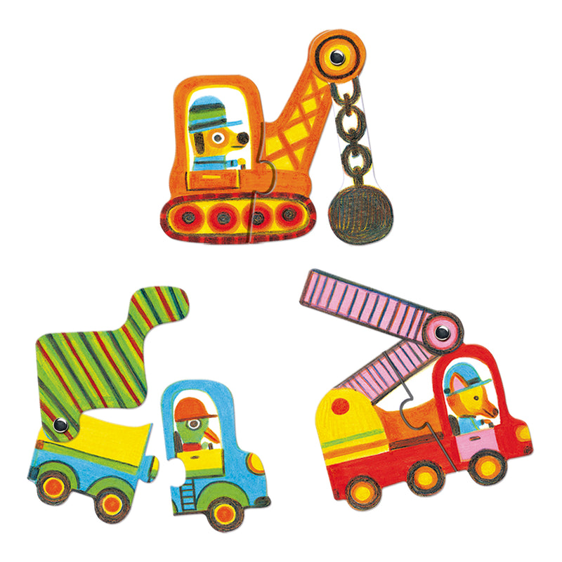 Djeco Puzzle Duo - Articulo Vehicles