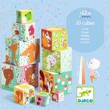 Djeco Blocks for Infants - 10 Forest Blocks