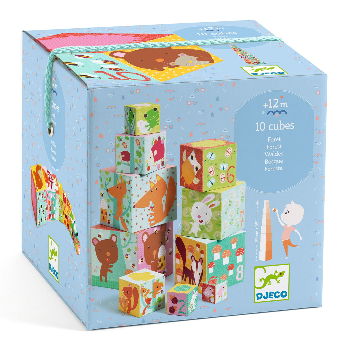 Djeco Blocks for Infants - 10 Forest Blocks