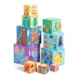 Djeco Blocks for Infants - 10 Rainbow Blocks