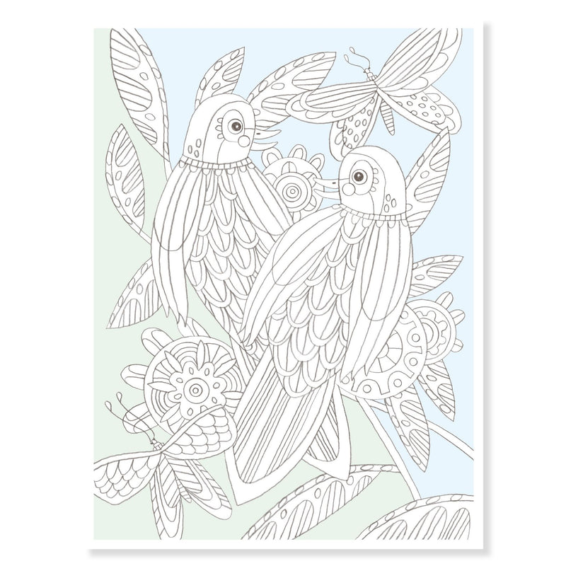 Djeco Colouring Gallery - Birds