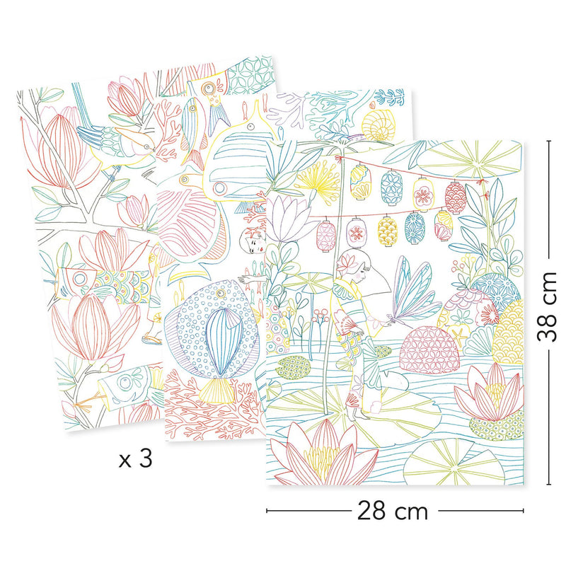 Djeco Colouring Gallery - Japan