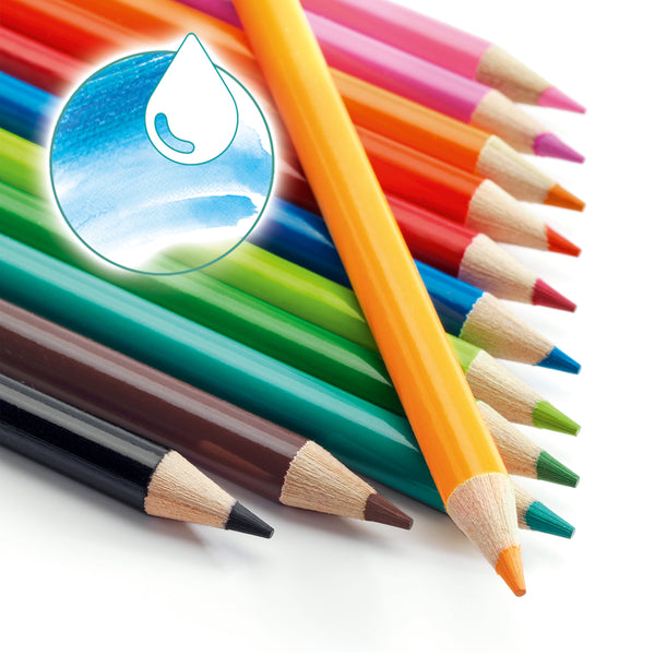 Djeco Colours - 12 Watercolour Pencils