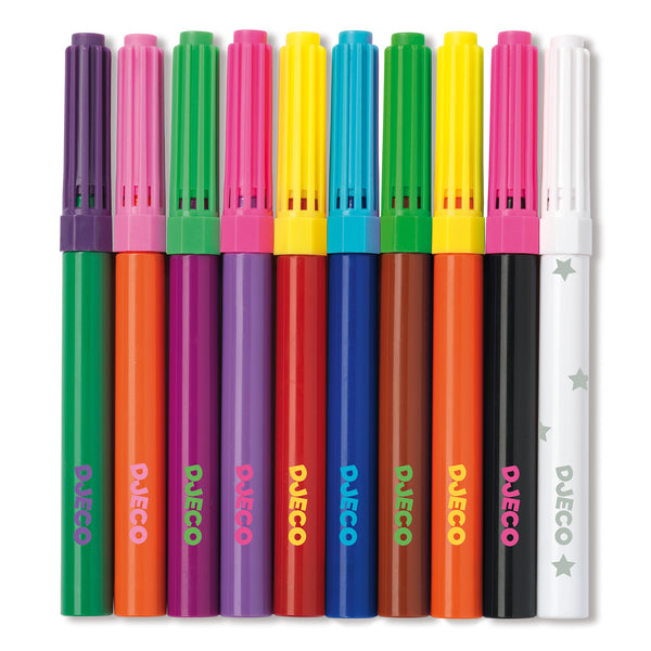 Djeco Colours - 10 Magic Felt Tips