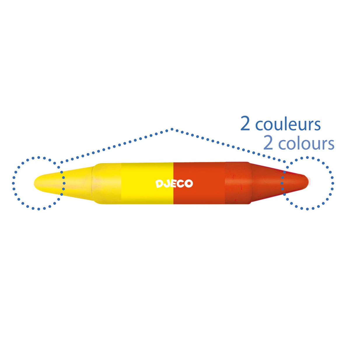 Djeco Colours - 8 Twin Crayons