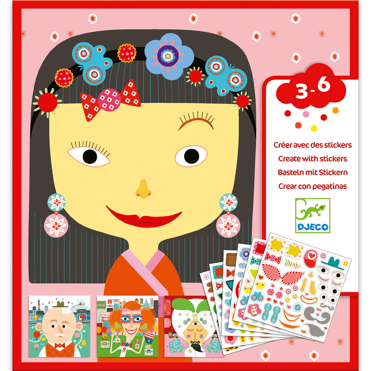 Djeco Create With Stickers - All Different People