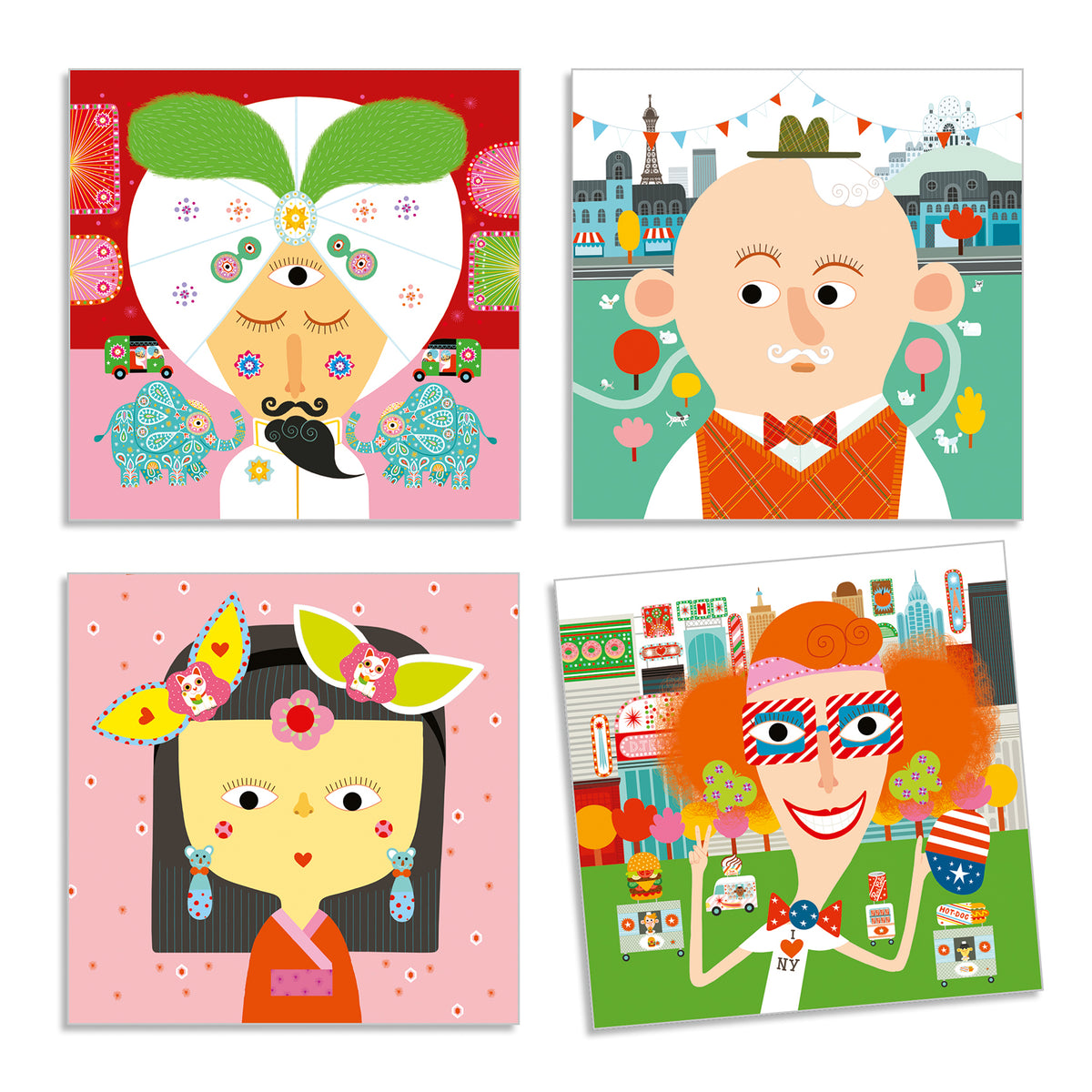 Djeco Create With Stickers - All Different People