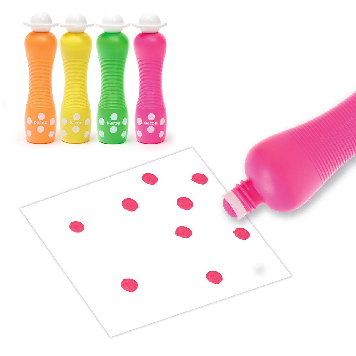 Djeco Colours - Large Dot Markers - Neon