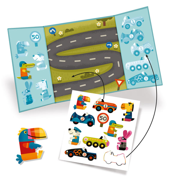 Djeco Create With Stickers - Cars