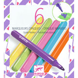 Djeco Pens - 6 Opaque Markers; 80's