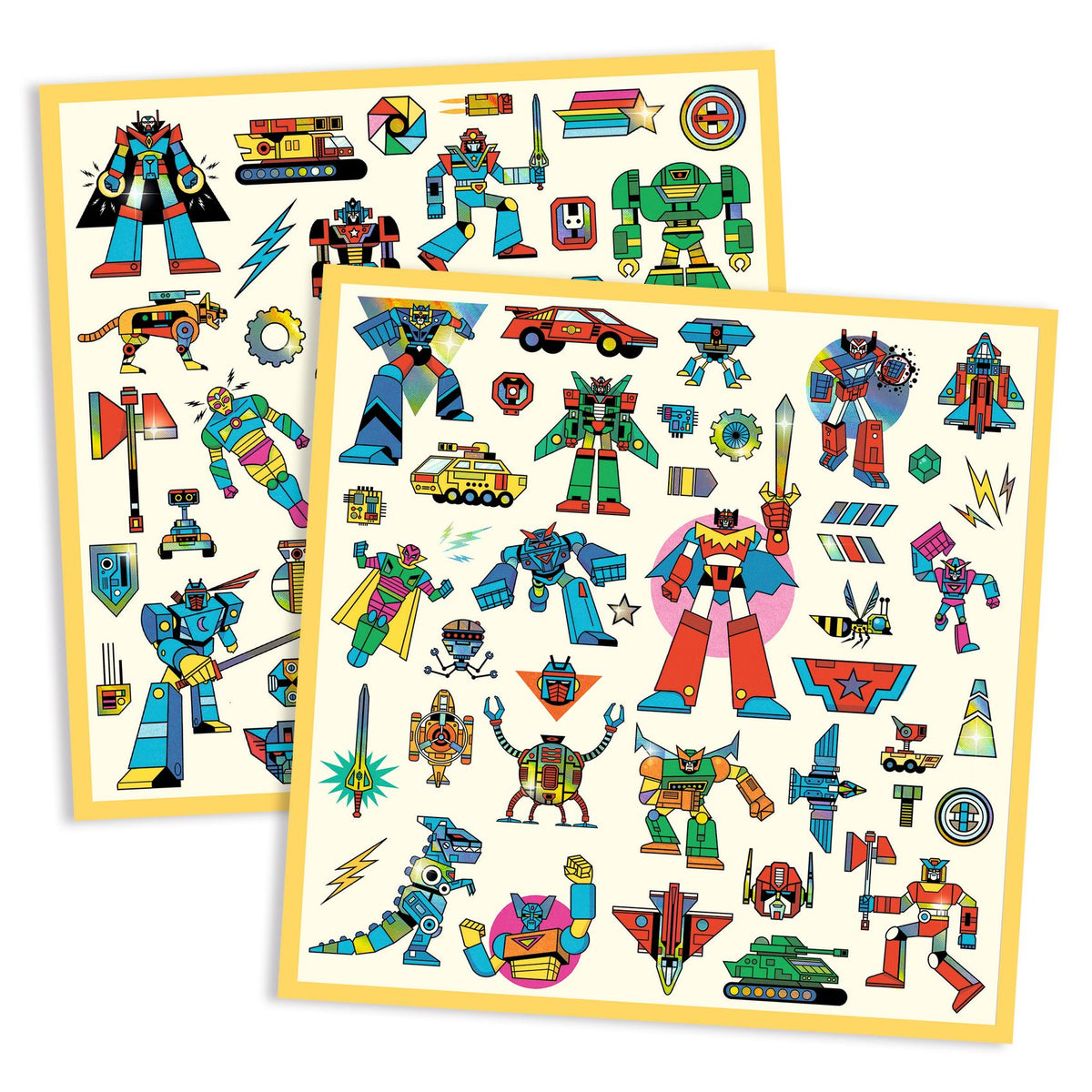 Djeco Metallic Stickers -Robots