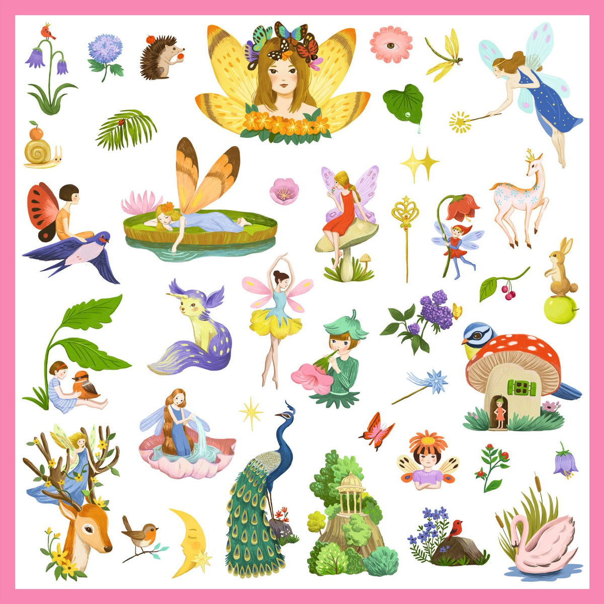 Djeco Metallic Stickers -Fantasy