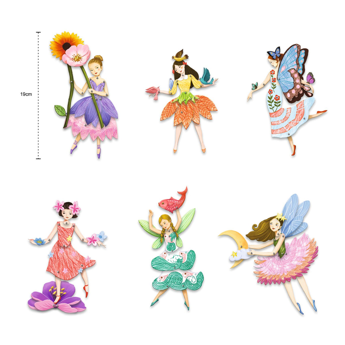 Djeco Do It Yourself Puppets - Fairy Jumping Jacks