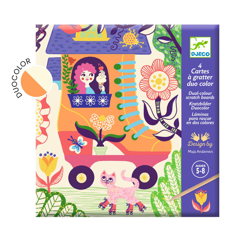 Djeco Scratch Cards - Wacky Houses