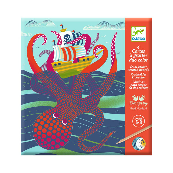 Djeco Duo Scratch Cards - Topsy Turvy