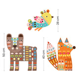 Djeco Create with Paper - 3 Giant Animals