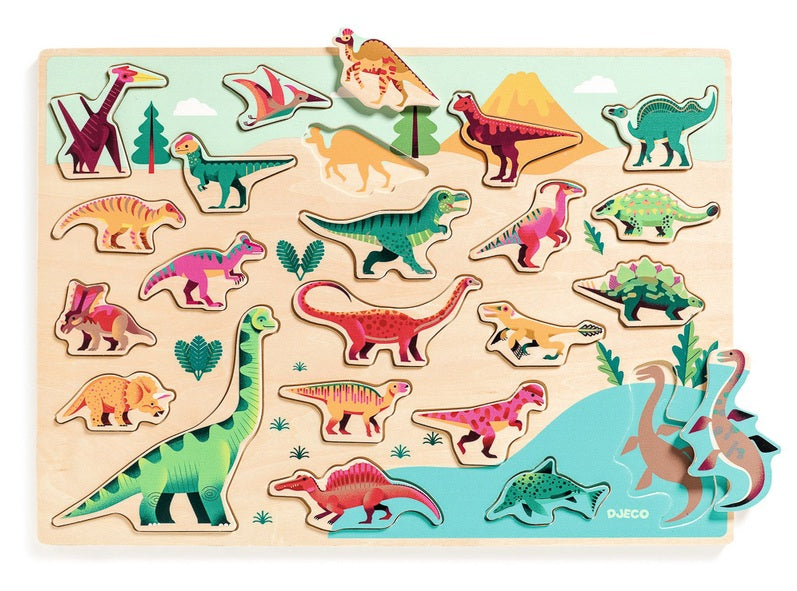 Djeco Wooden Puzzle - Dino