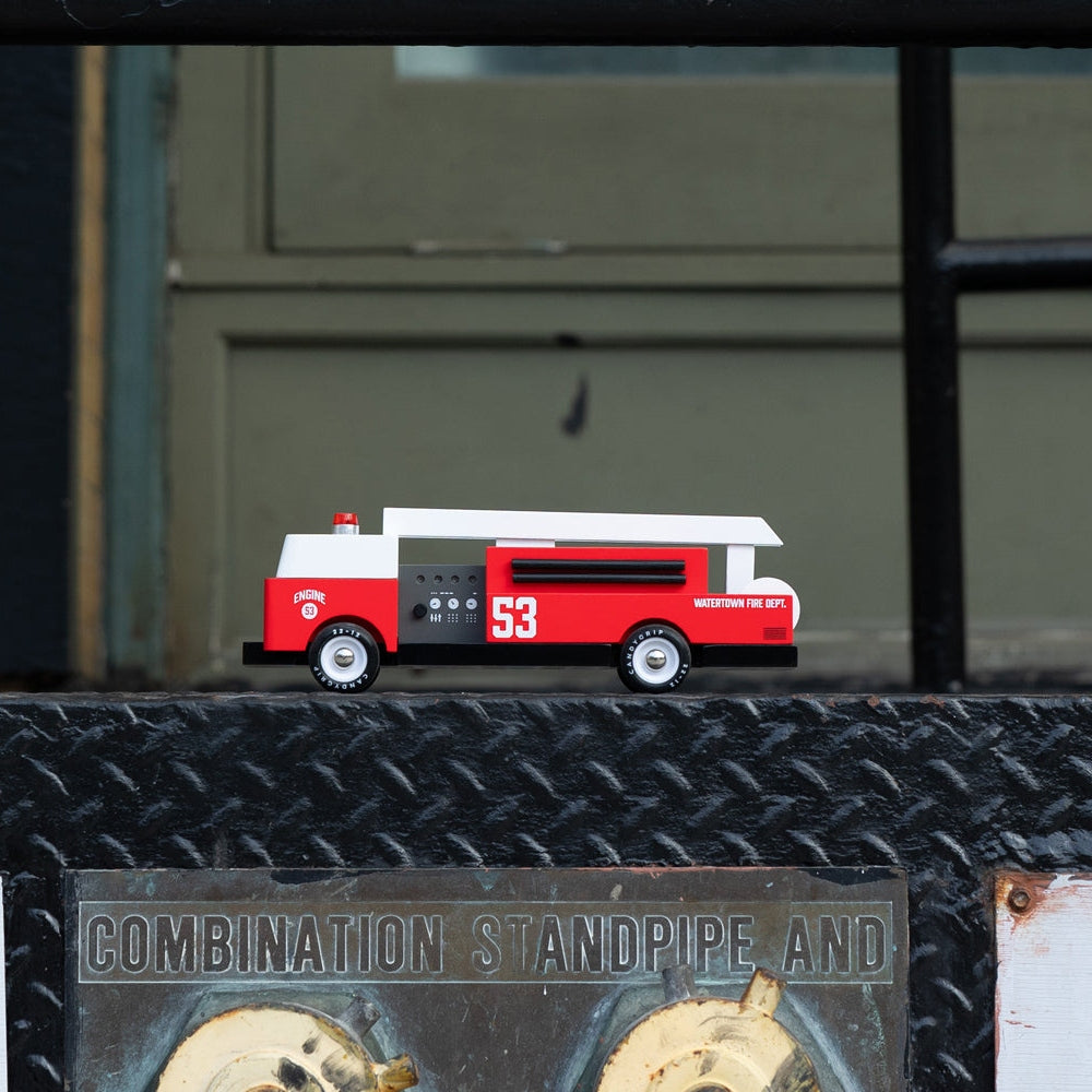 Candylab Wooden Big Red Fire Engine