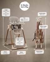 Flare Foldable High Chair - Beige