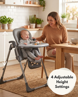 Flare Foldable High Chair - Grey