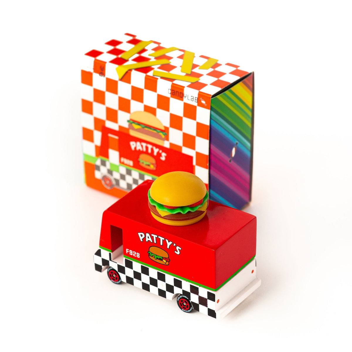 Candylab Wooden Diecast Candyvan Hamburger Van
