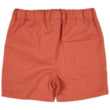 Pigeon Embroidered pull-on shorts - orange