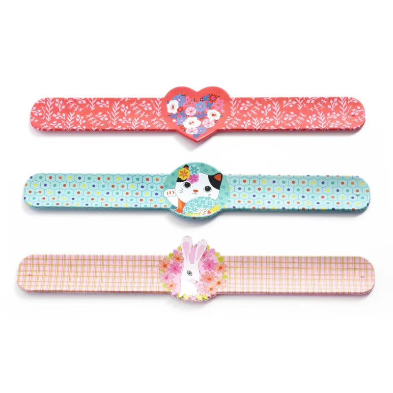 Djeco Slap Bracelets - Heart, Rabbit, Cat