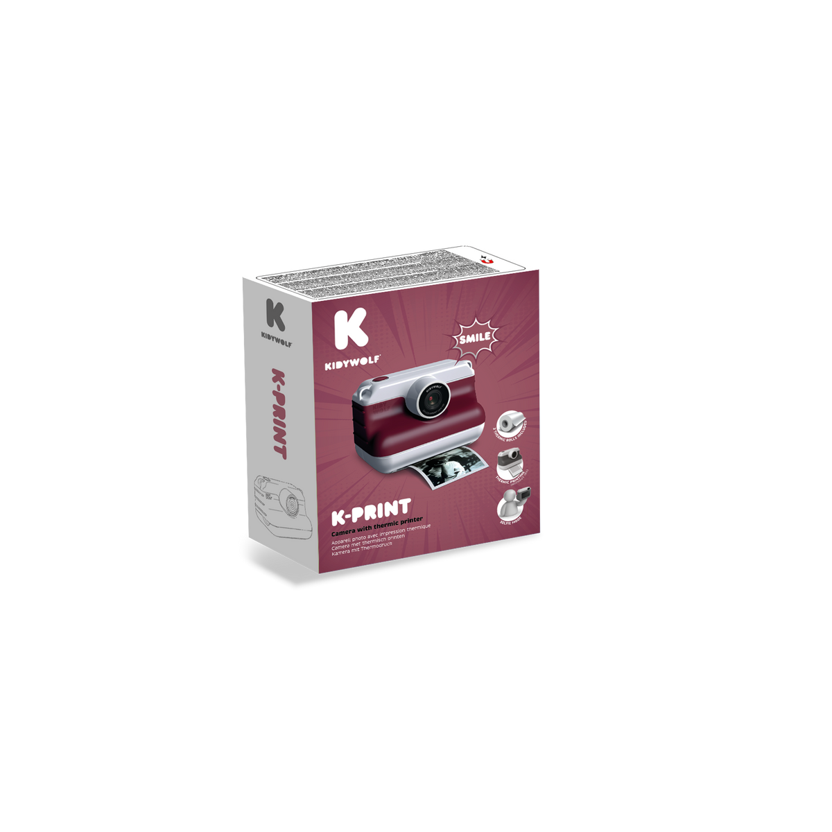 Kidywolf KPRINT Kids' Instant Print Camera Red