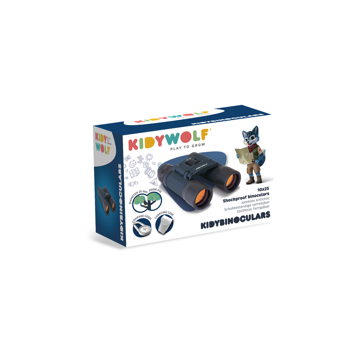 Kidywolf KIDYBINOCULARS Kids' Shockproof Binoculars Blue