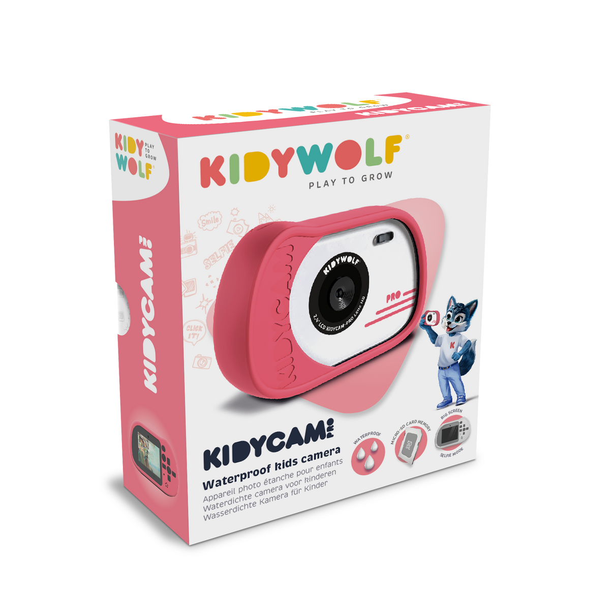 Kidywolf KIDYCAM PRO Kids' Waterproof Digital Camera Pink