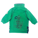 Lazy Jacks Children's Wells-Next-the-Sea Printed 1/4 Zip Sweatshirt - Fern