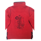 Lazy Jacks Children's Wells-Next-the-Sea Printed 1/4 Zip Sweatshirt - Rouge