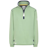 Lazy Jacks Ladies Wells-Next-the-Sea Printed 1/4 Zip Sweatshirt - Grass/Sign Post