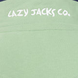 Lazy Jacks Ladies Wells-Next-the-Sea Printed 1/4 Zip Sweatshirt - Grass/Sign Post